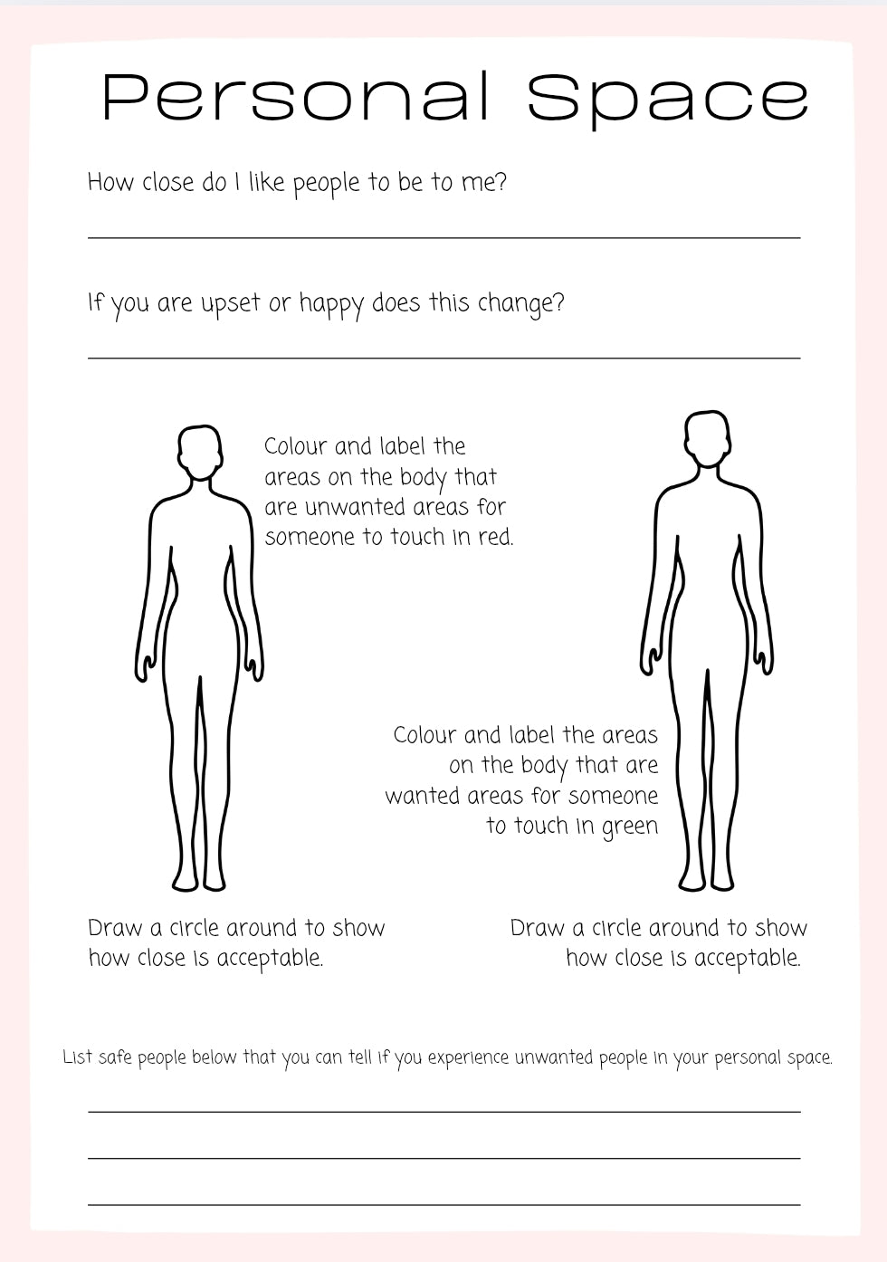 Getting To Know Me and My Emotions- printable download