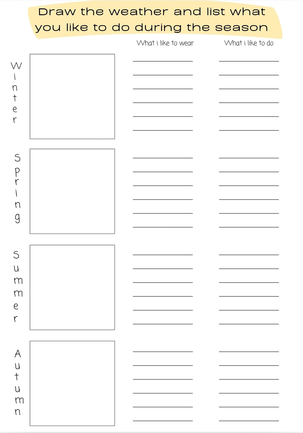 Getting To Know Me and My Emotions- printable download